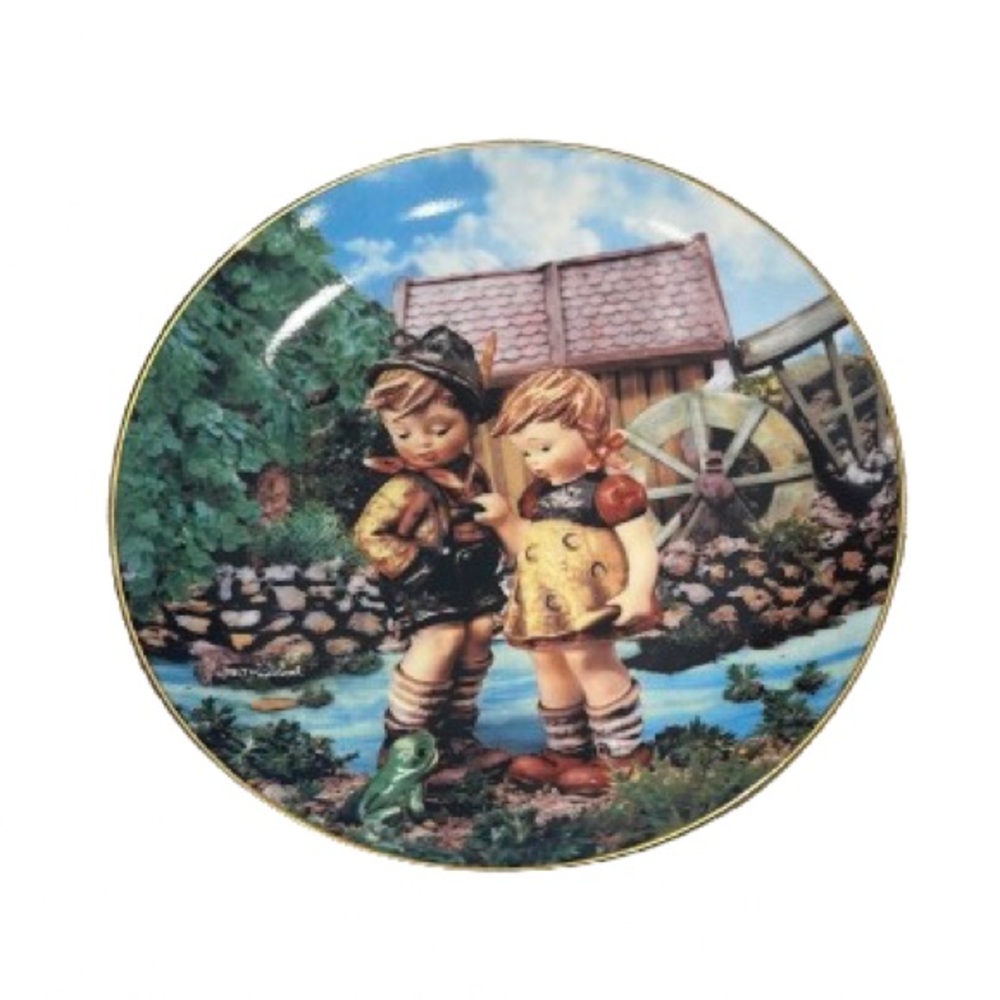 Danbury Mint 1992 Collector's Hummel Plate HELLO DOWN THERE Little‎ Companions
